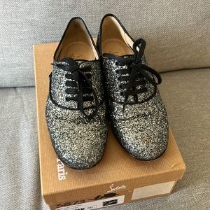 Loubitan Fred Flat Glitter in Size 36